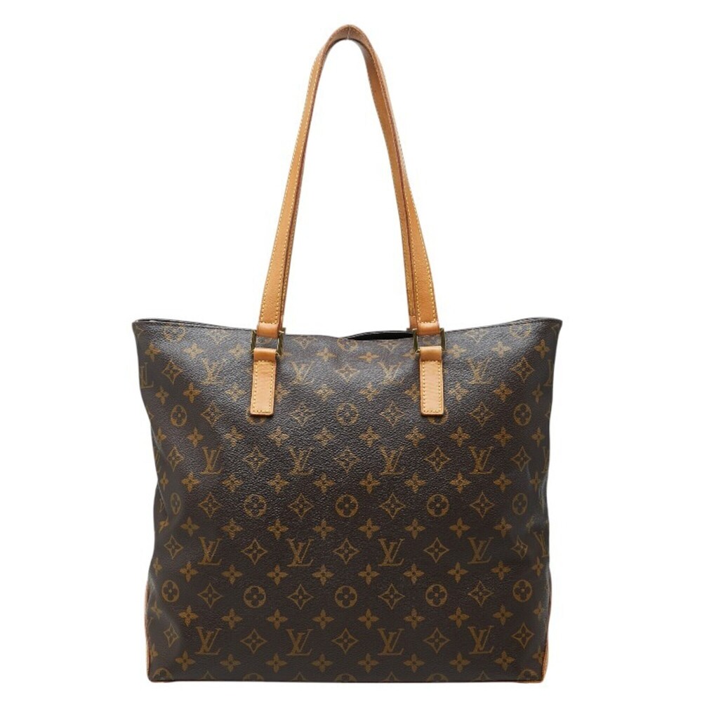 Louis Vuitton Monogram Cabas Mezzo Tote Bag M51151 Brown Leather Women's LOUI...